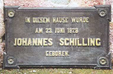 Die Gedenktafel für Johannes Schilling in Mittweida